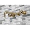 Kingston Brass KS8023RX Two-Handle Wall Mount Tub Faucet, Antique Brass KS8023RX - alternate 2